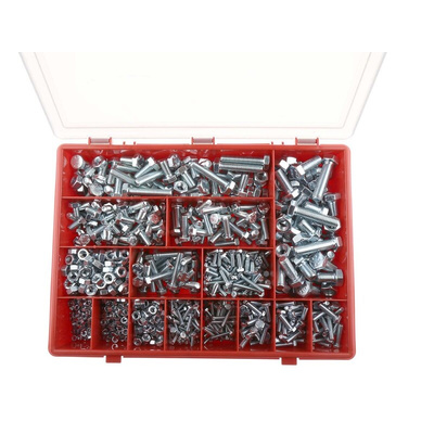RS PRO Steel 1165 Piece Hex Drive Screw/Bolt Kit