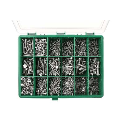 RS PRO Stainless Steel 3168 Piece Slot Drive Screw/Bolt Kit