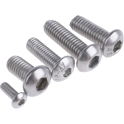 RS PRO Stainless Steel 490 Piece Hex Socket Drive Screw/Bolt Kit