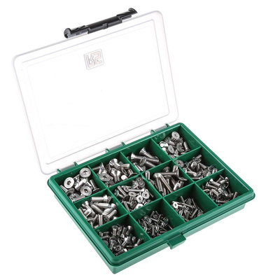 RS PRO Stainless Steel 410 Piece Hex Socket Drive Screw/Bolt Kit