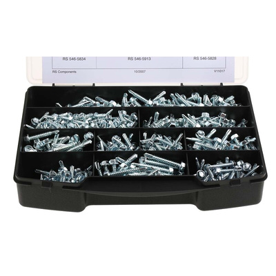 RS PRO Steel 680 Piece Hex Drive Screw/Bolt Kit