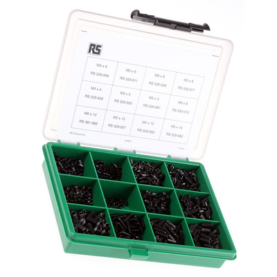 RS PRO Steel 1120 Piece Hex Socket Drive Screw/Bolt Kit