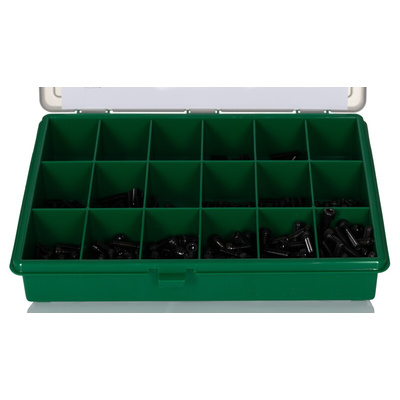 RS PRO Steel 450 Piece Hex Socket Drive Screw/Bolt Kit
