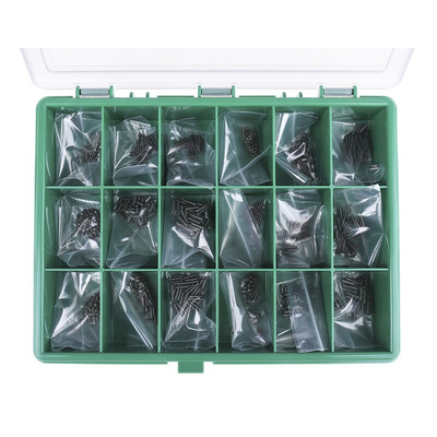 RS PRO Steel 900 Piece Slot Drive Screw/Bolt Kit