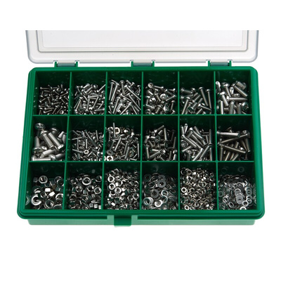 RS PRO Stainless Steel 1830 Piece Slot Drive Screw/Bolt Kit