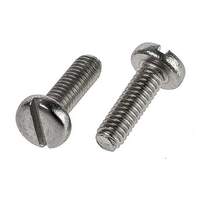 RS PRO Slot Pan A2 304 Stainless Steel Machine Screws DIN 85, M2x20mm