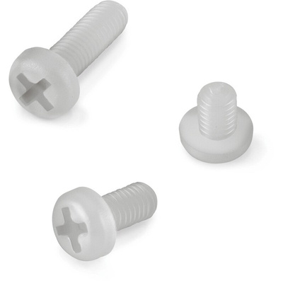 Wurth Elektronik Cross Pan Nylon Machine Screws, M3x6mm