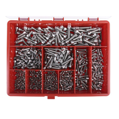 RS PRO Stainless Steel 545 Piece Hex Socket Drive Screw/Bolt Kit