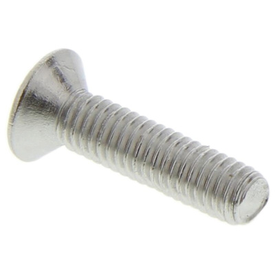 RS PRO Plain Countersunk Stainless Steel Tamper Proof Security Screw, M3 x 12mm