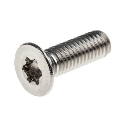 RS PRO Plain Countersunk Stainless Steel Tamper Proof Security Screw, M5 x 16mm