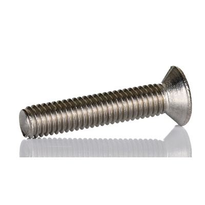 RS PRO Plain Countersunk Stainless Steel Tamper Proof Security Screw, M5 x 25mm