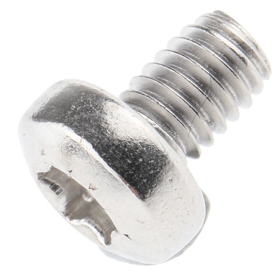 RS PRO Plain Pan Stainless Steel Torx Screw, M4