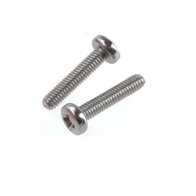 RS PRO Pozidriv Round A2 304 Stainless Steel Machine Screw DIN 7985, M3x12mm