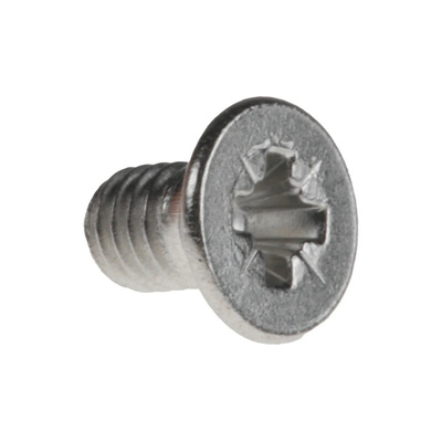 RS PRO Pozidriv Countersunk A2 304 Stainless Steel Machine Screw DIN 965, M3x5mmx0.196in