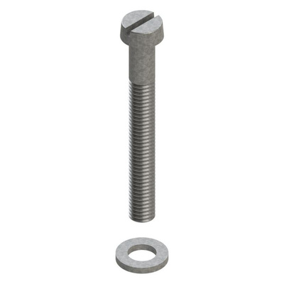 Parker Slot Round Steel Machine Screw DIN 3015-1, M6 x 20x20mm M6