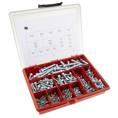 RS PRO Steel 415 Piece Hex Socket Drive Screw/Bolt Kit