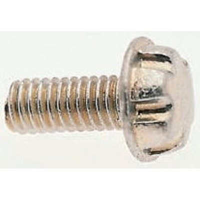 System Zero Plain Flange Button Stainless Steel Tamper Proof Security Screw, M6 x 10mm