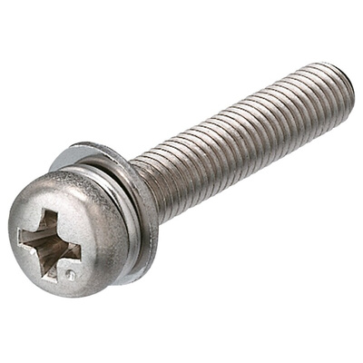 Yahata Neji Cross Pan Stainless Steel Sems Screw, M3x6mm