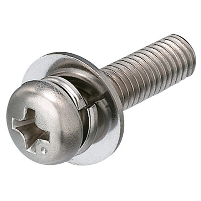 Yahata Neji Cross Pan Stainless Steel Sems Screw, M3x12mm