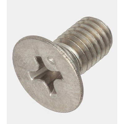 Yahata Neji Plain Flat Stainless Steel Tamper Proof Security Screw, M2 x 8mm