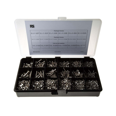 RS PRO Brass 3240 Piece Slot Drive Screw/Bolt Kit