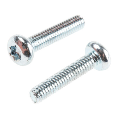 RS PRO Passivated, Zinc Plated Pan Steel Tamper Proof Security Screw