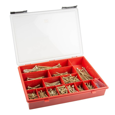 RS PRO Steel 845 Piece Pozisquare Drive Screw/Bolt Kit