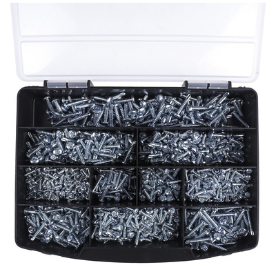 RS PRO Steel 1190 Piece Phillips Drive Screw/Bolt Kit