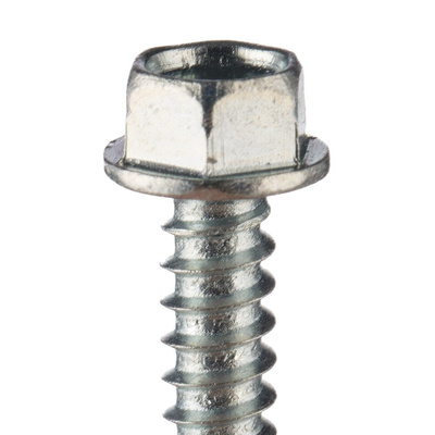 RS PRO Bright Zinc Plated Steel Self Drilling Screw M5.5 x 38mm Long
