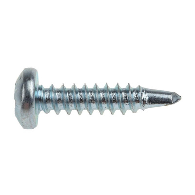 RS PRO Bright Zinc Plated Steel Self Drilling Screw No. 8 x 3/4in Long x 19mm Long