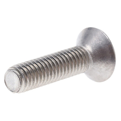 RS PRO Plain Flat Stainless Steel Tamper Proof Security Screw, M5 x 20mm