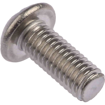 RS PRO Plain Button Stainless Steel Tamper Proof Security Screw, M5 x 12mm