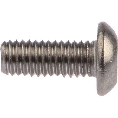 RS PRO Plain Button Stainless Steel Tamper Proof Security Screw, M5 x 12mm