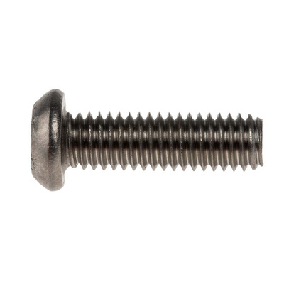 RS PRO Plain Button Stainless Steel Tamper Proof Security Screw, M6 x 20mm