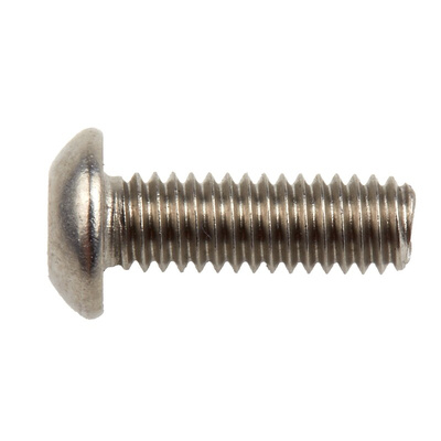 RS PRO Plain Button Stainless Steel Tamper Proof Security Screw, M4 x 12mm