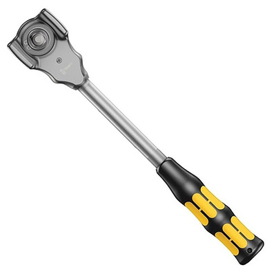 Wera 1/2 in Ratchet Handle, Square Drive With Comfortable Grip Handle
