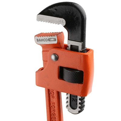 Bahco Pipe Wrench, 305.0 mm Overall Length, 44mm Max Jaw Capacity