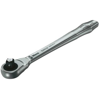 Wera 3/8 in Ratchet Handle, Square Drive With Ratchet Handle