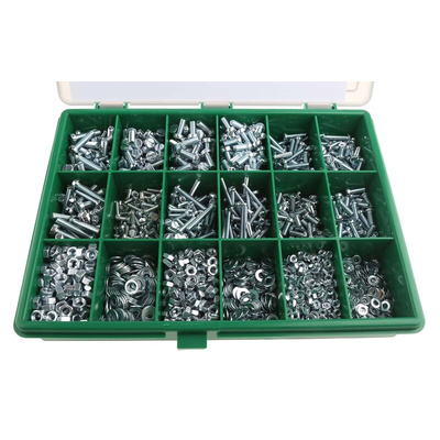 RS PRO Steel 2370 Piece Slot Drive Screw/Bolt, Nut & Washer Kit
