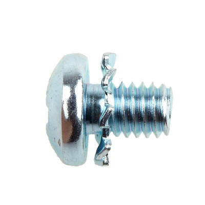RS PRO M4 x 6 mmmm Zinc Plated Steel Pan Head Sems Screw, External Tooth Washer