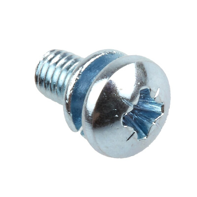RS PRO M3 x 6 mmmm Zinc Plated Steel Pan Head Sems Screw, Spring Washer