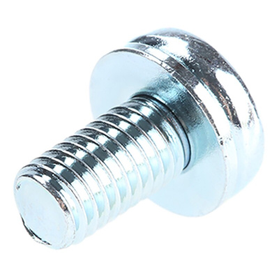 RS PRO M5 x 10 mmmm Zinc Plated Steel Pan Head Sems Screw, Spring Washer