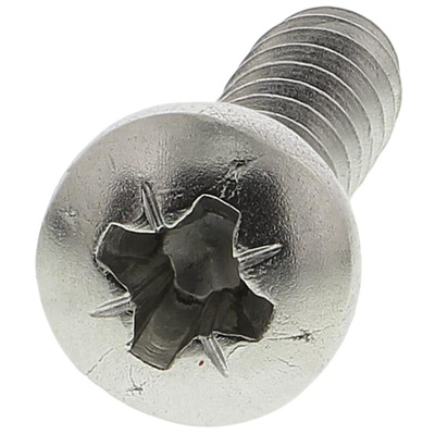 RS PRO Plain Stainless Steel Pan Head Self Tapping Screw, N°8 x 3/4in Long 19mm Long