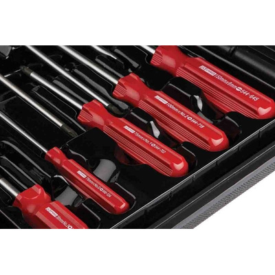 RS PRO Engineers Slotted Flared; Pozidriv Screwdriver Set 10 Piece
