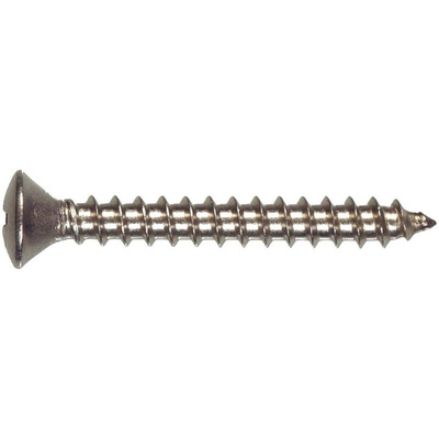 RS PRO Oval Head Self Tapping Screw, 1/2in Long