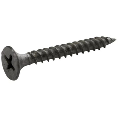 RS PRO Black Steel Self Drilling Screw x 1in Long