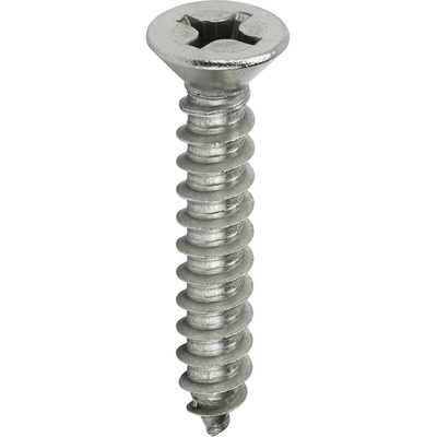 RS PRO Zinc Steel Self Tapping Screw, 3/4in Long