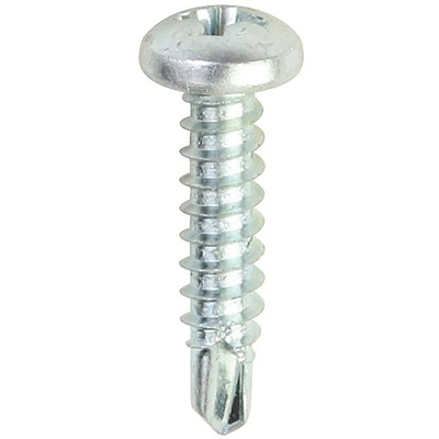 RS PRO Zinc Steel Self Drilling Screw x 3/4in Long