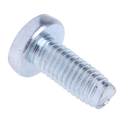 RS PRO Clear Passivated, Zinc Steel Pan Head Thread Forming Screw, M5 x 12mm Long