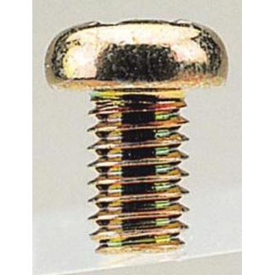 Takachi Electric Industrial Chromate Iron Pan Head Self Tapping Screw, M3 x 8mm Long